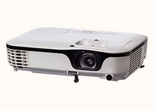 2800 Lumens - Bright and reliable projector available for rent.